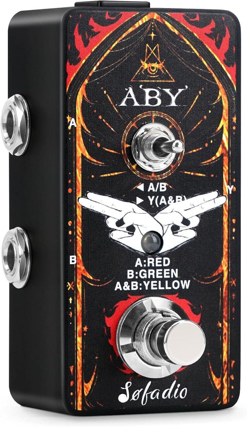SOFADIO ABY Box Line Selector AB Switch Mini Guitar Effect Pedal True Bypass (ABY) - Image 2